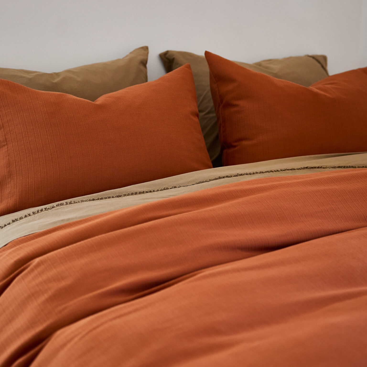 Nodal Duvet Cover Terracotta 260x240cm+2(50x70cm) Season Home Collection