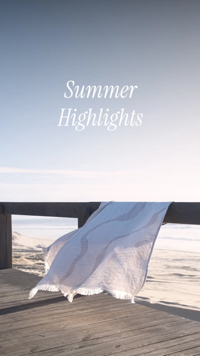 SUMMER HIGHLIGHTS

Time slows, fabrics lighten.
Colors of dusk, silhouettes in the breeze.

Light textures for sea days and late afternoons.

Make your summer lighter with our Summer Highlights.

Discover everything at seasonhomecollection.com

#seasonhomecollection
#hometextile
#madeinportugal
#sustainability
#summerhighlights
#summer